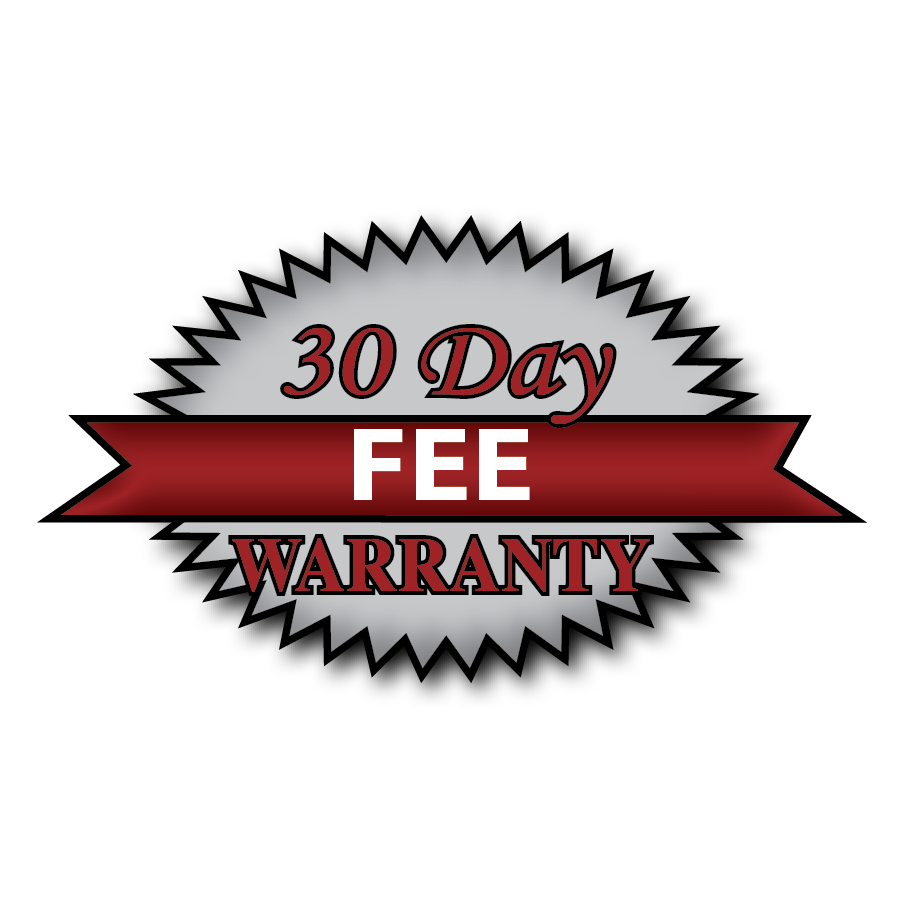30 day fee warranty logo